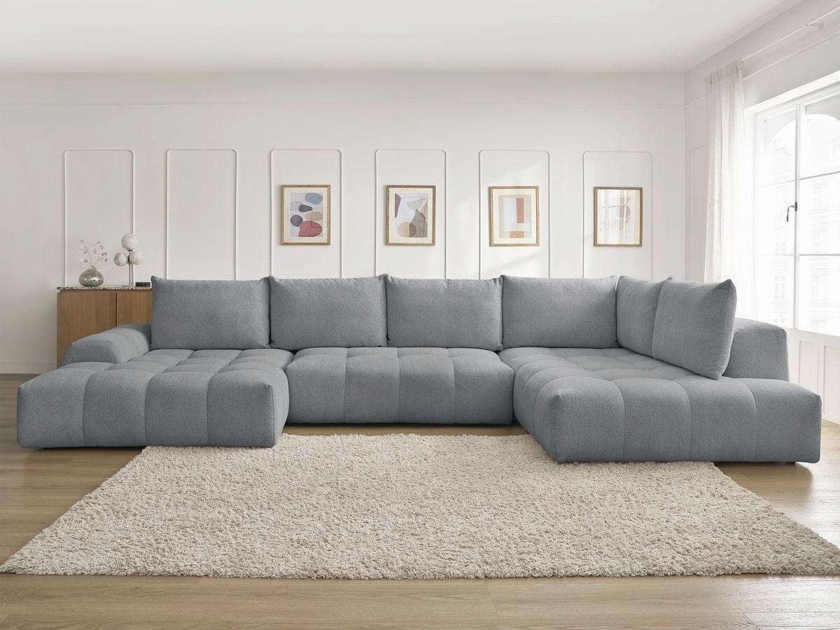 ECKSCHLAFSOFA EVEREST  mit Rücken echt, Armteil links, Armteil rechts Flachgewebe Dunkelgrau  - Dunkelgrau/Schwarz, MODERN, Kunststoff/Textil (198/423/212cm)