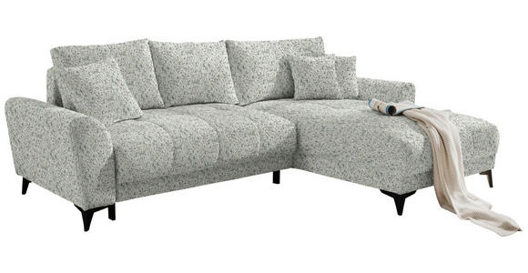 ECKSOFA  in Webstoff Hellgrün  - Schwarz/Hellgrün, MODERN, Kunststoff/Textil (281/189cm) - Carryhome