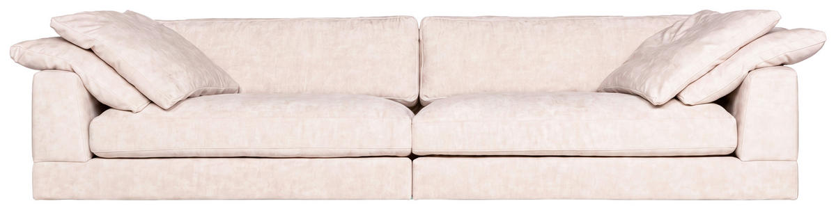 4-SITS SOFFA i beige  - beige, Klassisk, trä/textil (324/81/120cm) - Novel
