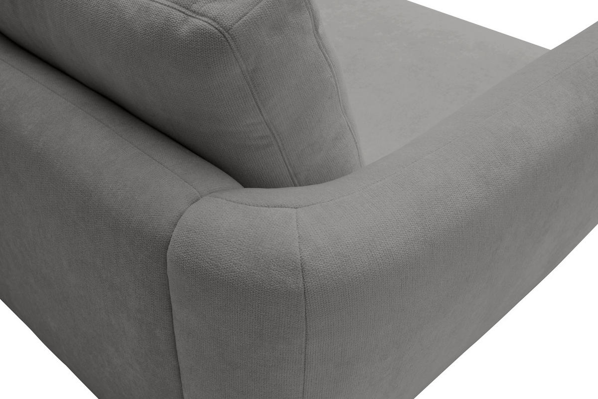 ECKSOFA  in Chenille Grau  307/224 cm  - Schwarz/Grau, KONVENTIONELL, Kunststoff/Textil (307/224cm) - Hom`in