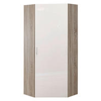GARDEROBENSCHRANK  in 80/185/80 cm  - Chromfarben/Eichefarben, Design, Holzwerkstoff/Kunststoff (80/185/80cm) - Xora