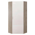 GARDEROBENSCHRANK in 80/185/80 cm - Chromfarben/Eichefarben, Design, Holzwerkstoff/Kunststoff (80/185/80cm) - Xora