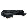 WOHNLANDSCHAFT in Chenille Dunkelgrau  - Dunkelgrau/Naturfarben, Holz/Textil (157/312/202cm) - MID.YOU