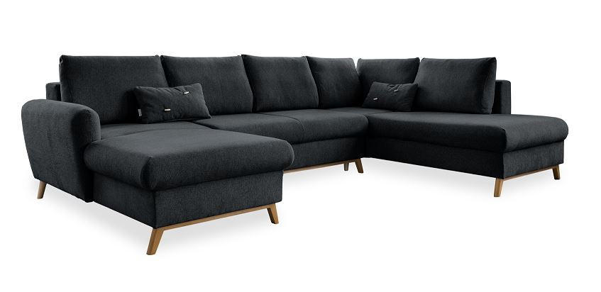 MID.YOU SEDACIA SÚPRAVA, textil, tmavosivá