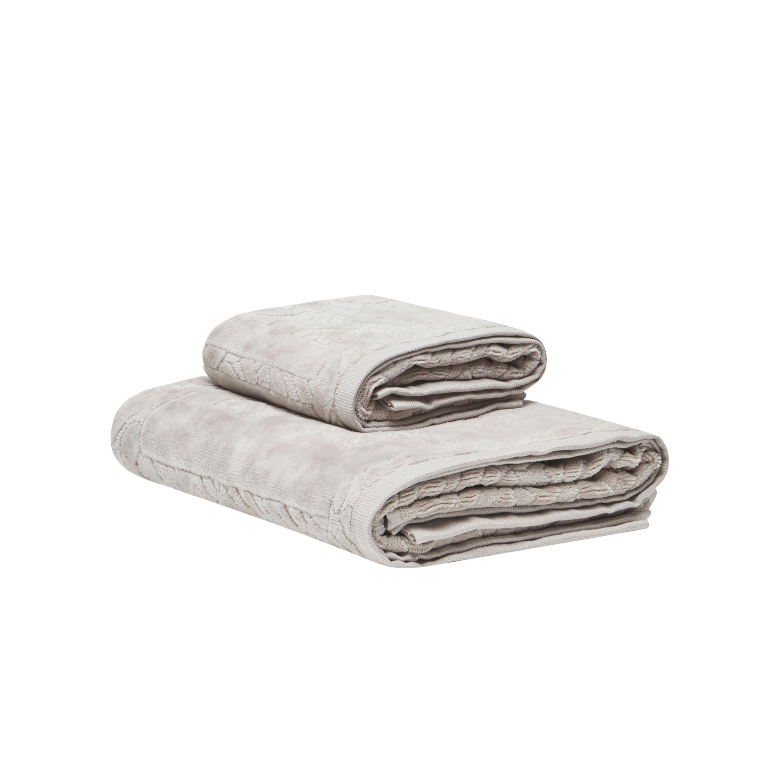 FROTTIERSET 3D LOGO Grau 2-teilig  - Grau, Basics, Textil - Diesel