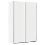 SCHWEBETÜRENSCHRANK  in Weiß  - Alufarben/Weiß, KONVENTIONELL, Holzwerkstoff/Metall (136/210/62cm) - Xora