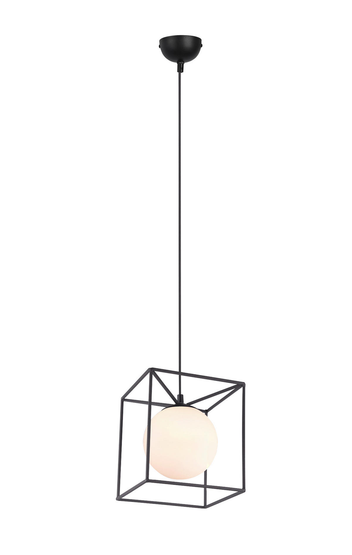 VISEČA SVETILKA  Gabbia 20/150/20 cm           E27 - bela, Trendi, kovina/steklo (20/150/20cm)