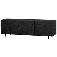 LOWBOARD Counter  in 160/50/45 cm  - Schwarz, Design, Holz (160/50/45cm) - Livetastic