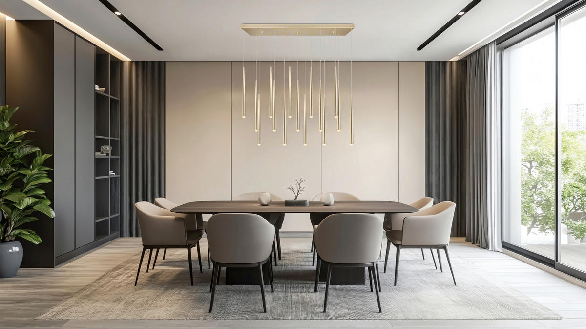 LED-PENDELLEUCHTE 100/20/150 cm    - Goldfarben, Design, Metall (100/20/150cm) - Trio Leuchten