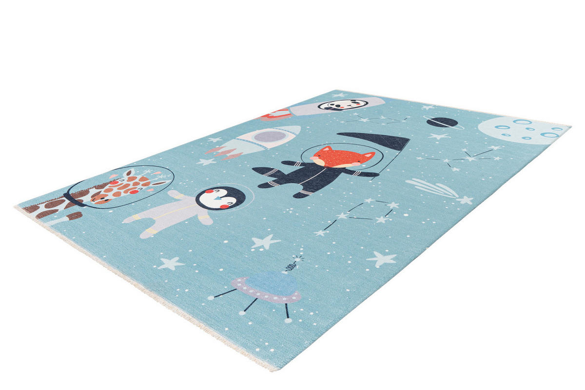 KINDERTEPPICH 115/170 cm  - Blau/Weiss, Trend, Textil (115/170cm) - Ben'n'jen