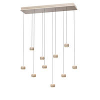 LED-HÄNGELEUCHTE Quiberon 110/31/180 cm   - Sandfarben, Design, Metall (110/31/180cm)