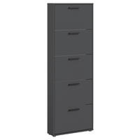 VÝKLOPNÁ SKRINKA NA TOPÁNKY, antracitová, 59/169/17 cm - čierna/antracitová, Design, kompozitné drevo/plast (59/169/17cm) - Carryhome
