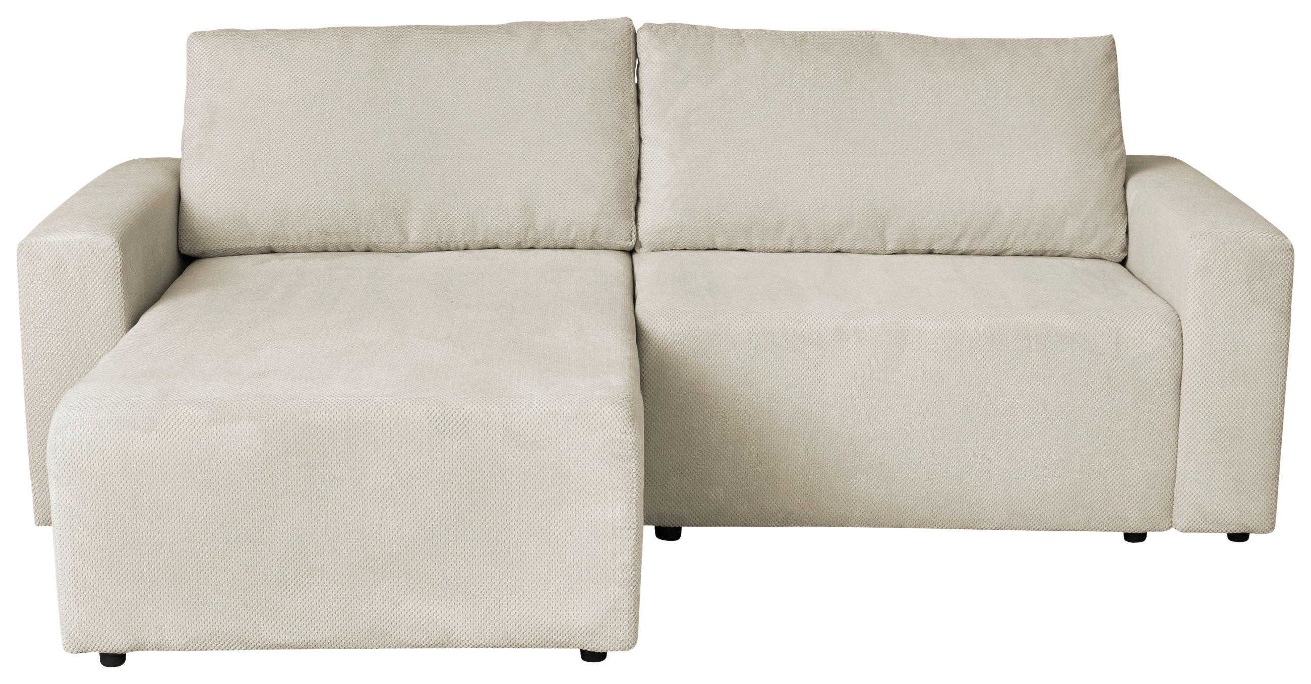 Colțar Extensibil, lemn, metal, plastic, textil, bej, 173/258 cm - bej/negru, Modern, plastic/lemn (173/258cm) - Carryhome