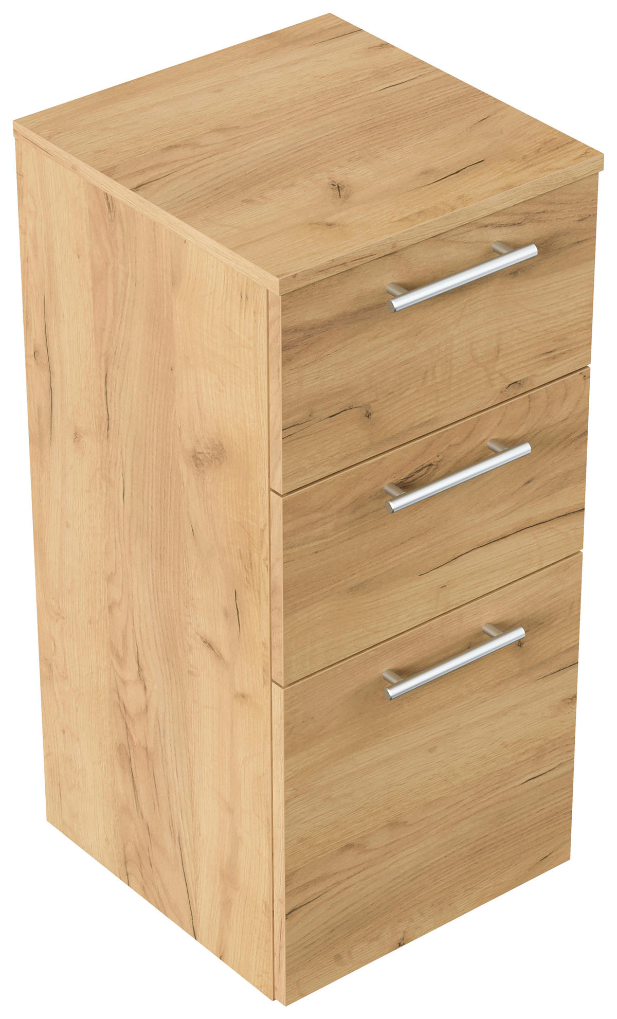 MIDISCHRANK 35,2/75/36,8 cm  - Eichefarben, Basics, Holzwerkstoff/Metall (35,2/75/36,8cm) - MID.YOU