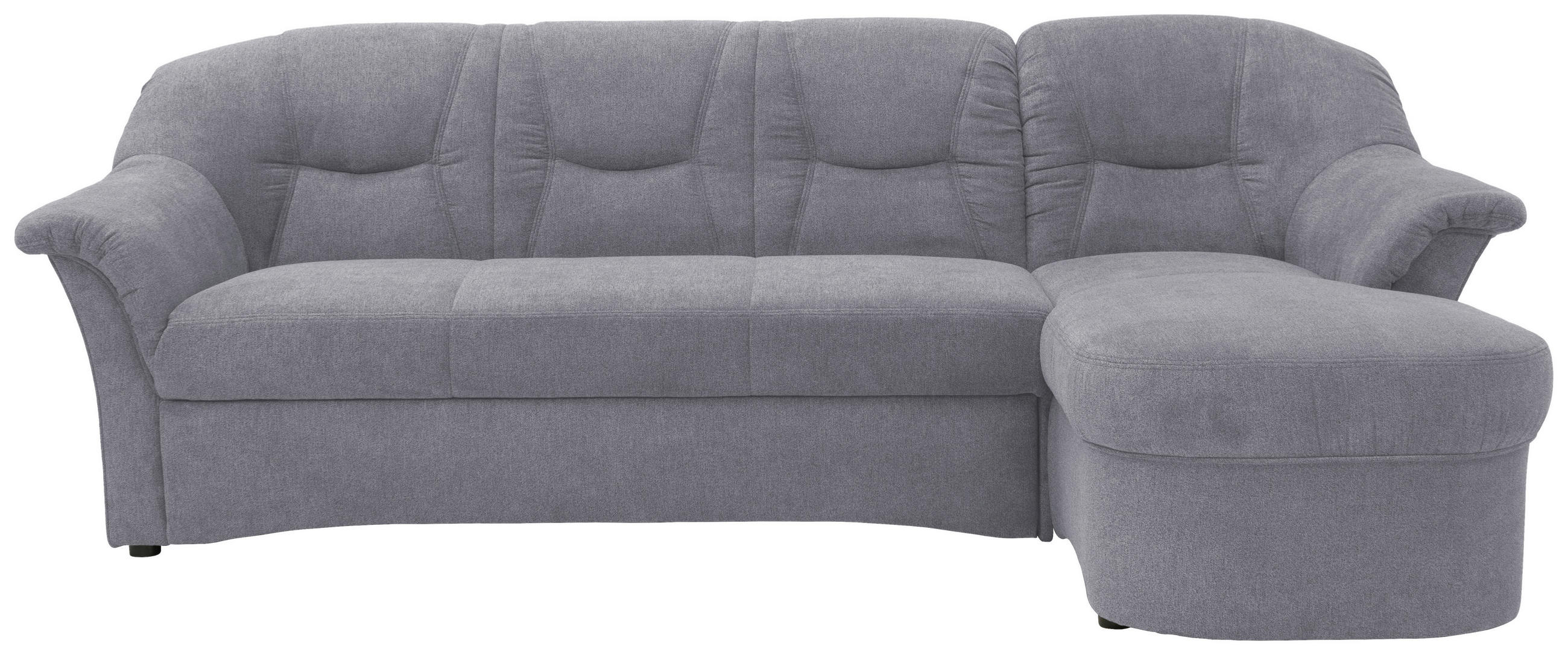 ECKSOFA Dunkelgrau Mikrofaser  - Dunkelgrau/Schwarz, KONVENTIONELL, Kunststoff/Textil (232/146cm) - MID.YOU