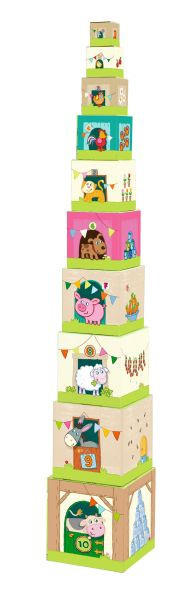 STAPELWÜRFEL - Multicolor, Basics, Karton/Naturmaterialien (14,4/14,4/14,1cm) - Haba