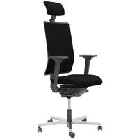 DREHSTUHL Schwarz, Alufarben  - Schwarz/Alufarben, KONVENTIONELL, Kunststoff/Textil (63/105/46cm) - Dieter Knoll