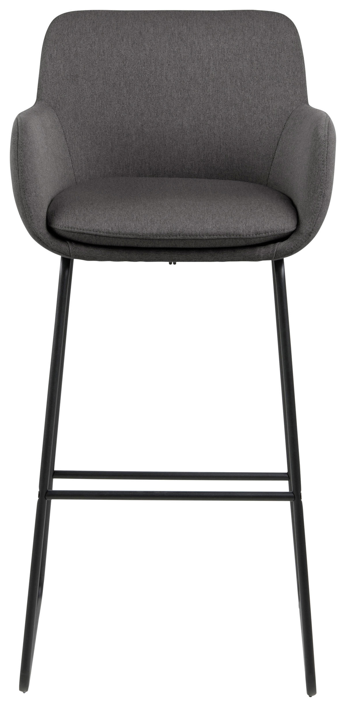 BARHOCKER Flachgewebe Dunkelgrau  - Dunkelgrau/Schwarz, Design, Textil/Metall (52/100/53cm) - Carryhome