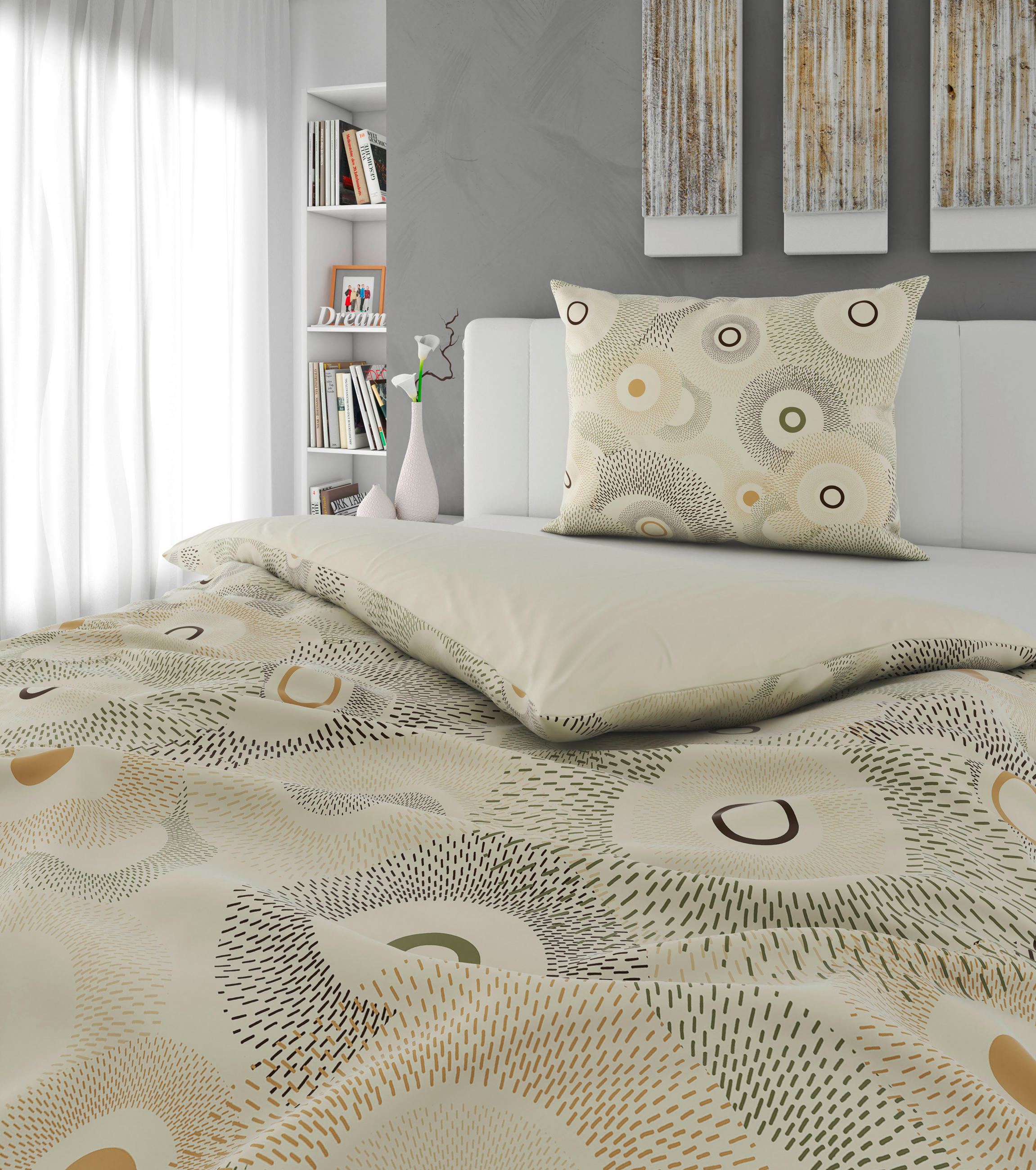 POSTELJINA SA DVA LICA 140/200 cm saten bež  - bež, tekstil (140/200cm) - Esposa