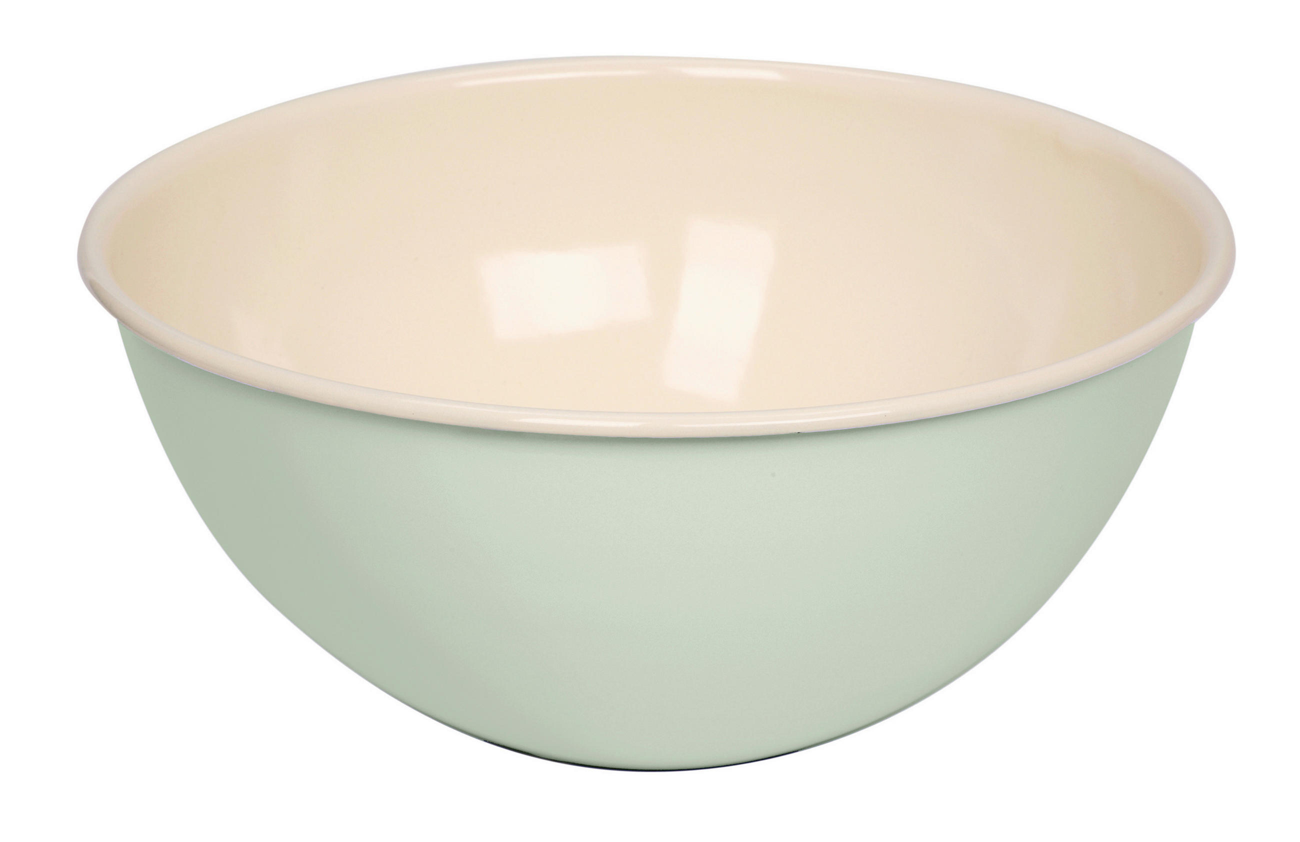 SALATSCHÜSSEL   - Pastellgrün, Basics, Metall (23,6/23,6/10,5cm) - Riess