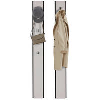 GARDEROBENPANEEL 2 Stück  in 19,6/170/3 cm  - Beige/Schwarz, KONVENTIONELL, Holzwerkstoff (19,6/170/3cm) - Voleo