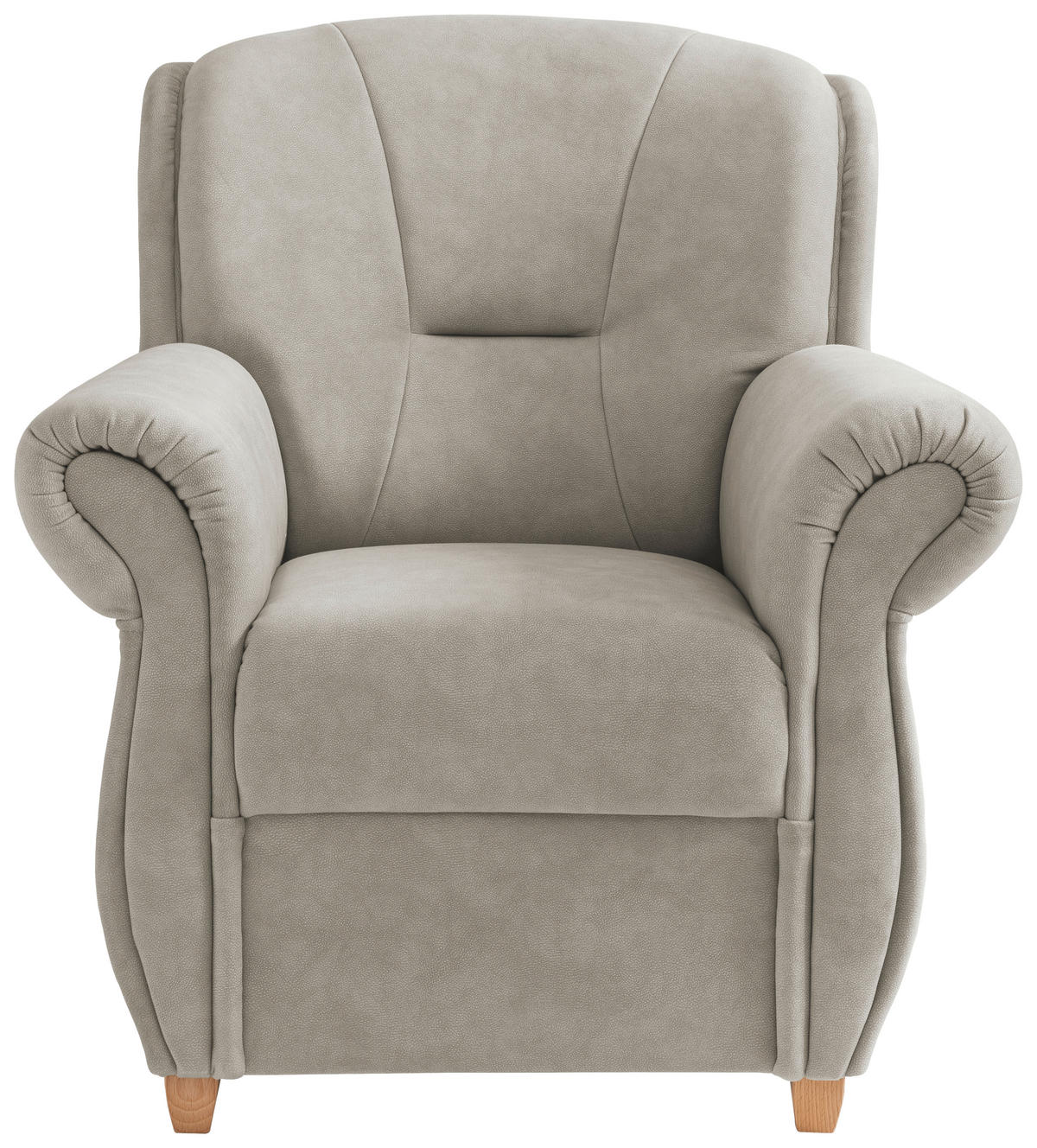 SESSEL Mikrofaser Silberfarben  - Wildeiche/Silberfarben, Konventionell, Holz/Textil (91/100/88cm) - Livetastic