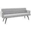 SITZBANK 216/86/68 cm Cord Hellgrau Metall  - Hellgrau/Schwarz, Design, Textil/Metall (216/86/68cm) - Dieter Knoll