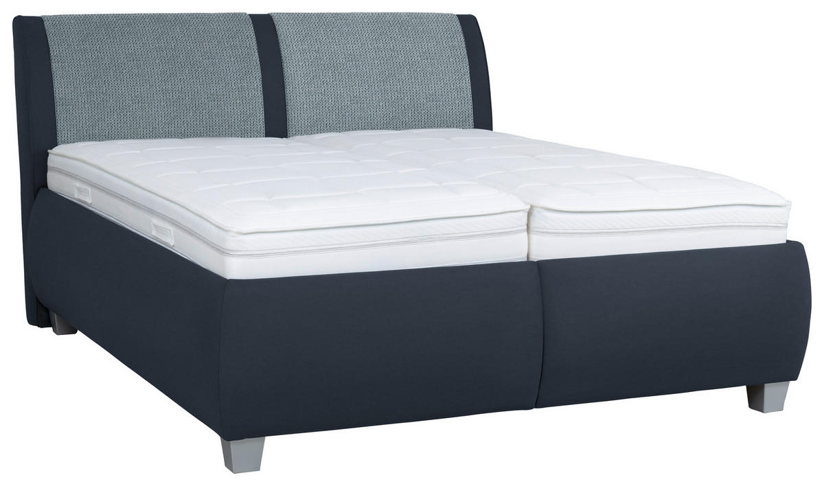 POLSTERBETT 180/200 cm  in Blau  - Blau/Weiss, Design, Holzwerkstoff/Kunststoff (180/200cm) - Beldomo - Sleep