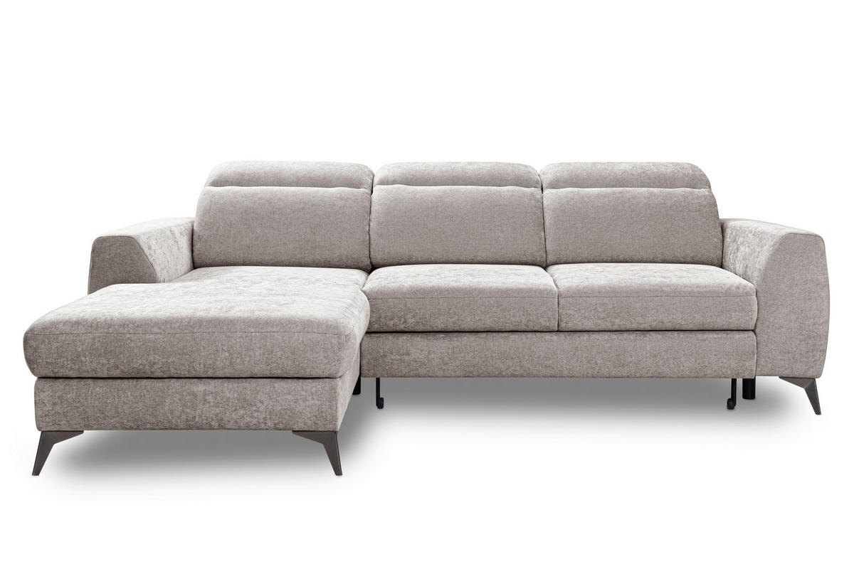 ROHOVÁ SEDAČKA, textil, piesková - čierna/piesková, Basics, kov/textil (191/264cm) - Livetastic