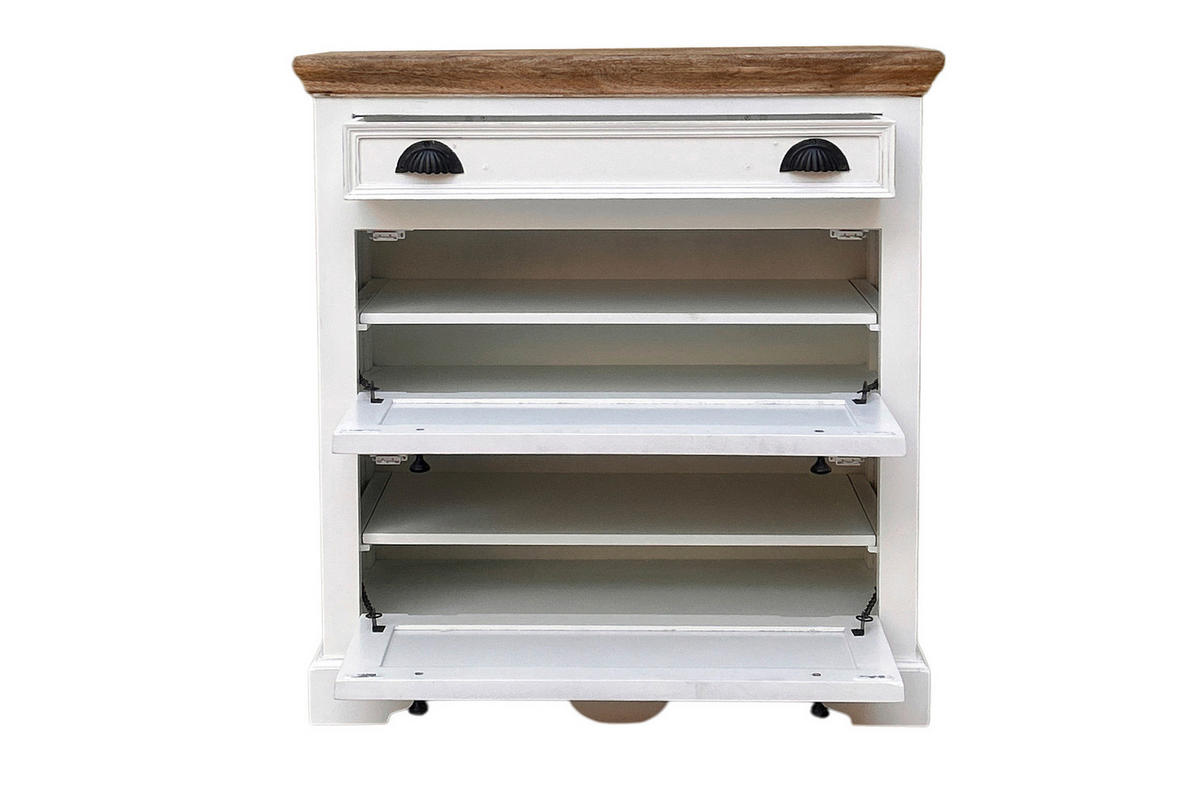 SCHUHSCHRANK  in 85/90/40 cm  - Schwarz/Weiß, KONVENTIONELL, Holz/Holzwerkstoff (85/90/40cm) - MID.YOU