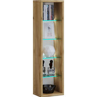 REGAL  21/77/20 cm Eichefarben, Honig  - Eichefarben/Honig, Basics, Glas/Holzwerkstoff (21/77/20cm) - MID.YOU