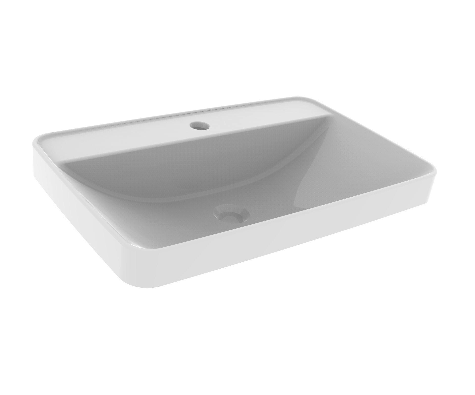 WASCHBECKEN 60/16,5/38 cm  - Weiß, MODERN, Keramik (60/16,5/38cm) - Voleo