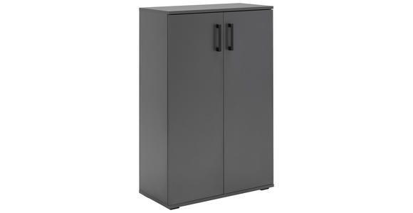 SCHUHSCHRANK in 70/106/33,4 cm - Anthrazit/Schwarz, KONVENTIONELL, Holzwerkstoff/Kunststoff (70/106/33,4cm) - Xora