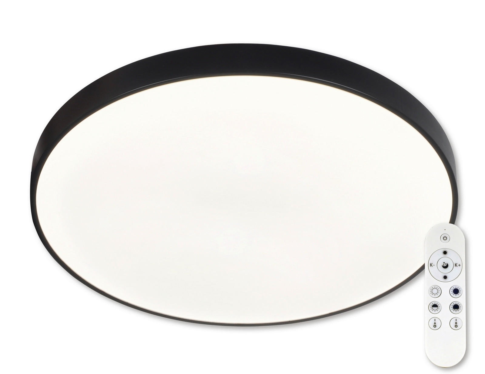 STROPNÍ LED SVÍTIDLO, 60/60/5 cm - černá, Design, kov/plast (60/60/5cm)