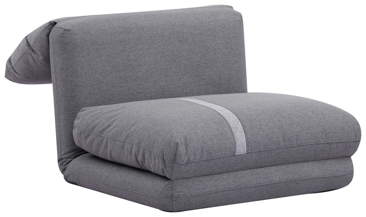 SCHLAFSESSEL  in Webstoff Dunkelgrau  - Dunkelgrau/Hellgrau, Design, Textil (78/58/82cm) - Livetastic