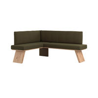 ECKBANK 150/185 cm Webstoff Grün   - Eichefarben/Grün, KONVENTIONELL, Textil (150/185cm) - Livetastic