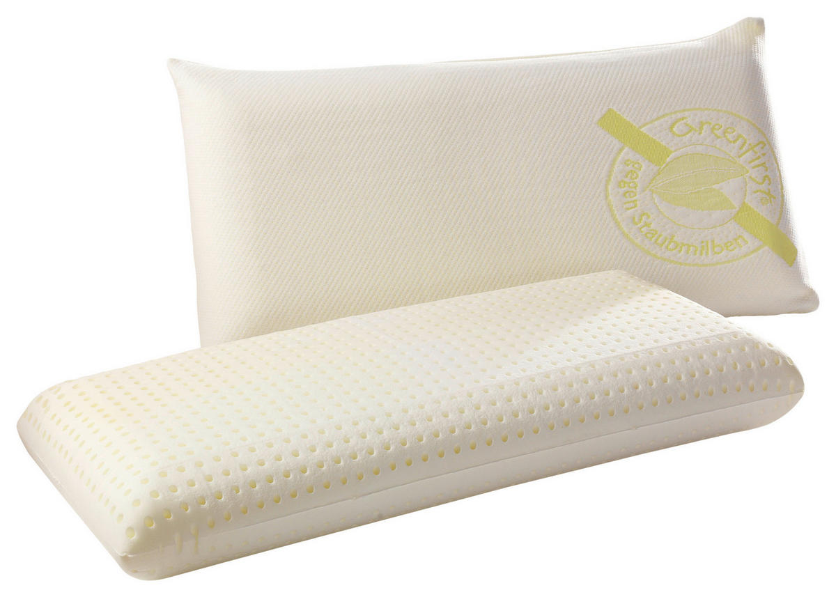 OPORNÝ ŠIJOVÝ VANKÚŠ 40/80 cm  - biela/zelená, Basics, textil (40/80cm) - FAN