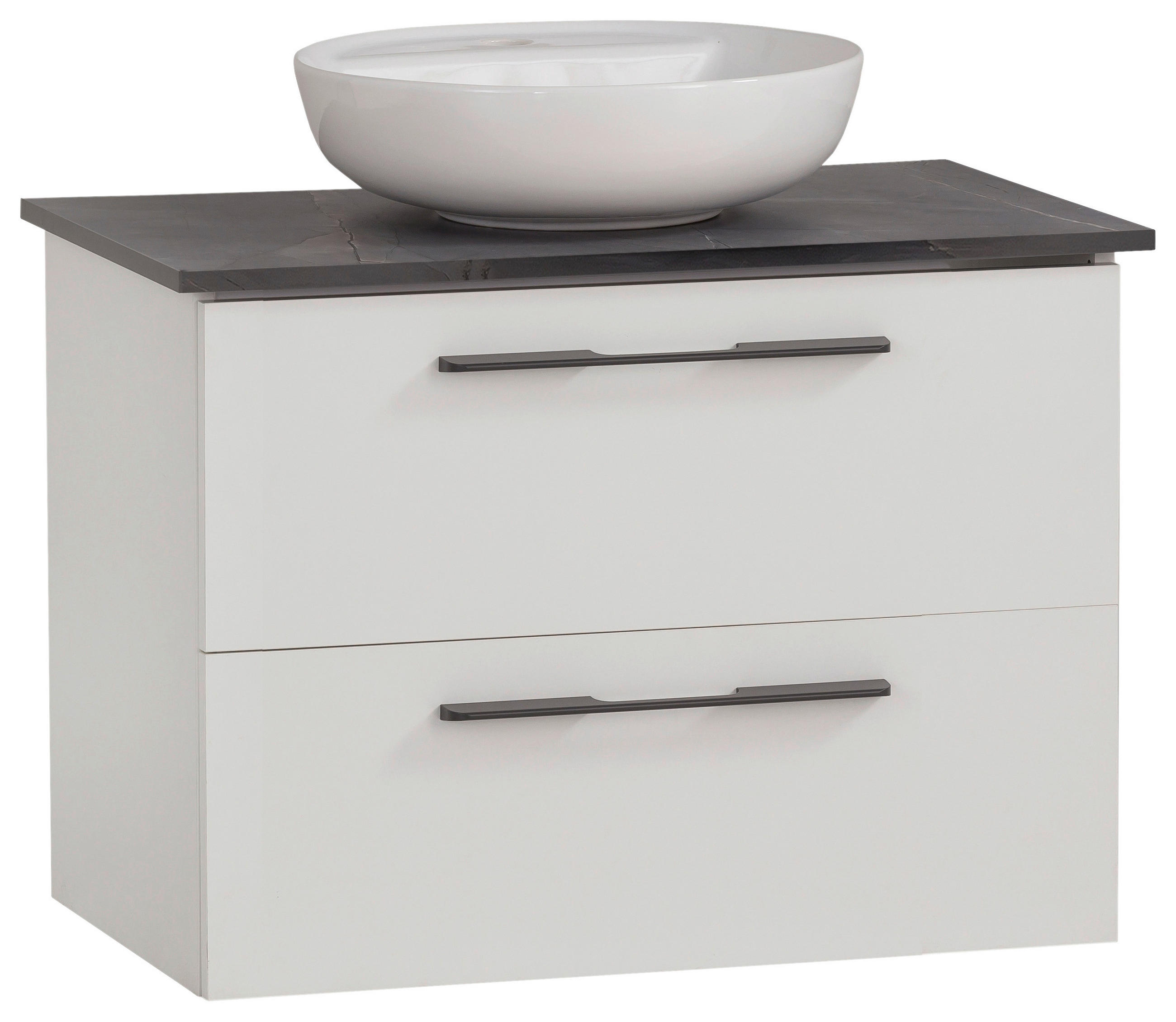 Stylife Waschtischkombi Maxim Weiß, Grau 66 cm