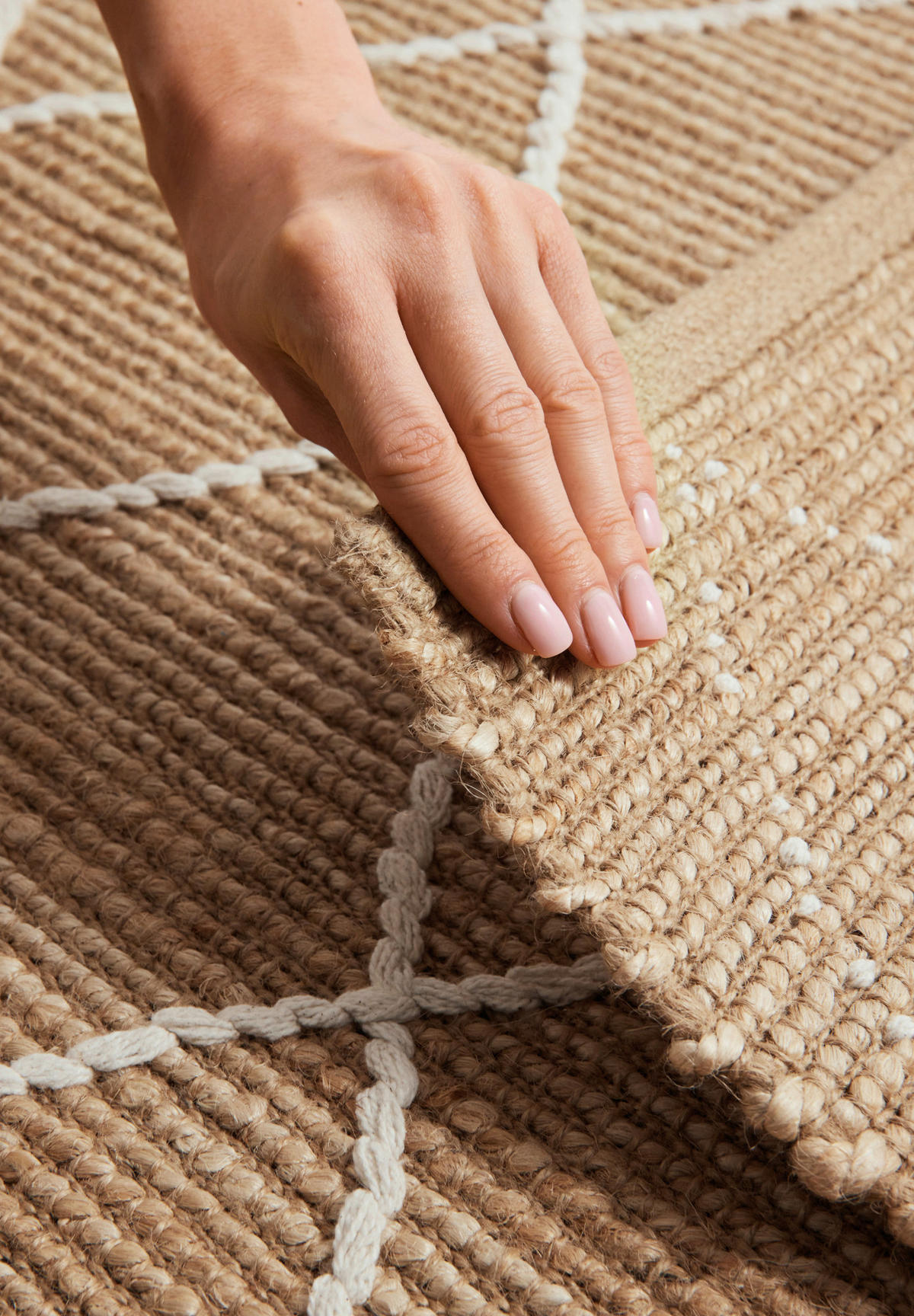LÄUFER 80/200 cm Kunu  - Sandfarben/Weiß, Basics, Textil (80/200cm) - Hanse Home