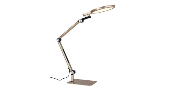 LED-SCHREIBTISCHLEUCHTE 98/20/22,5 cm  - Champagner/Schwarz, Design, Kunststoff/Metall (98/20/22,5cm) - Novel