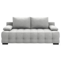 SCHLAFSOFA in Chenille, Plüsch Grau  - Schwarz/Grau, KONVENTIONELL, Kunststoff/Textil (209/96/100cm) - Stylife