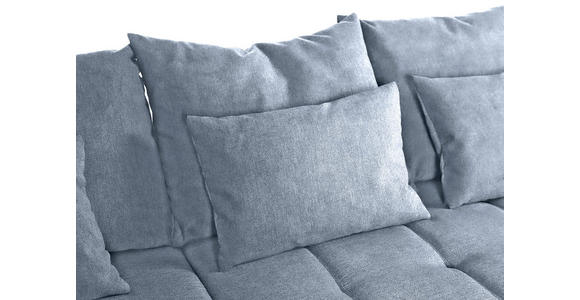 ECKSOFA Blau Flachgewebe  - Blau/Schwarz, KONVENTIONELL, Textil/Metall (205/300cm) - Carryhome