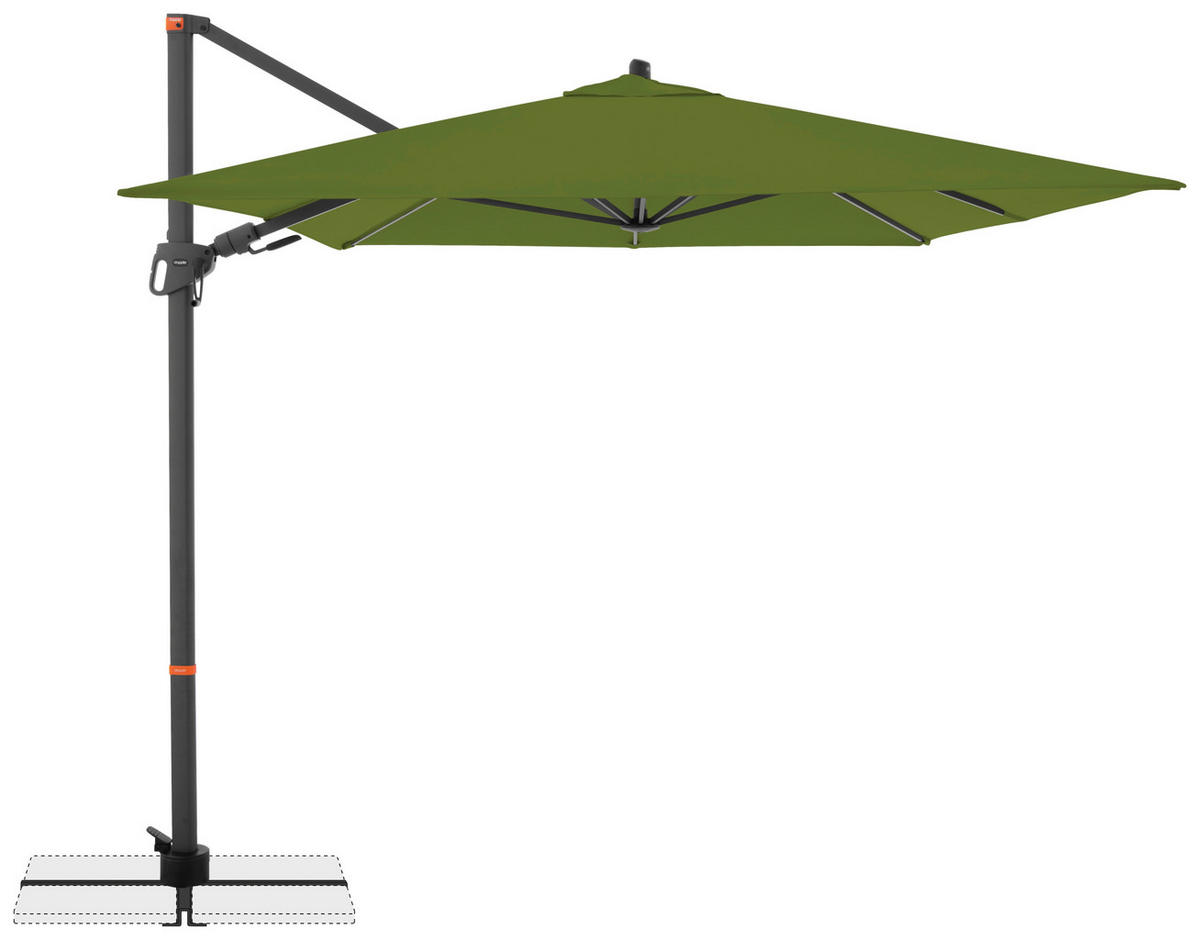 AMPELSCHIRM 300x240 cm  - Anthrazit/Grün, Basics, Textil/Metall (320/240cm) - Doppler