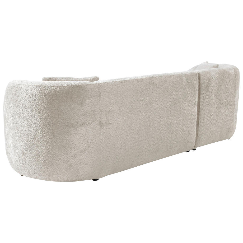 Thumbnail - Mid.you Ecksofa, Weiß, Textil, 3-Sitzer, Ottomane links, L-Form, 264x143 cm, Made in EU, Wohnzimmer, Sofas & Couches, Wo...
