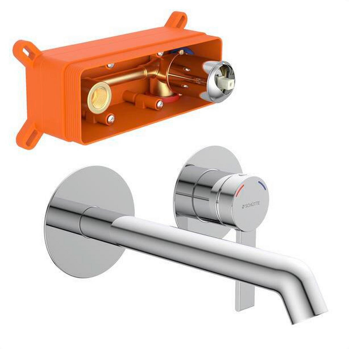 WASCHTISCHARMATUR 20/8/27 cm  - Chromfarben, Basics, Metall (20/8/27cm) - Schütte