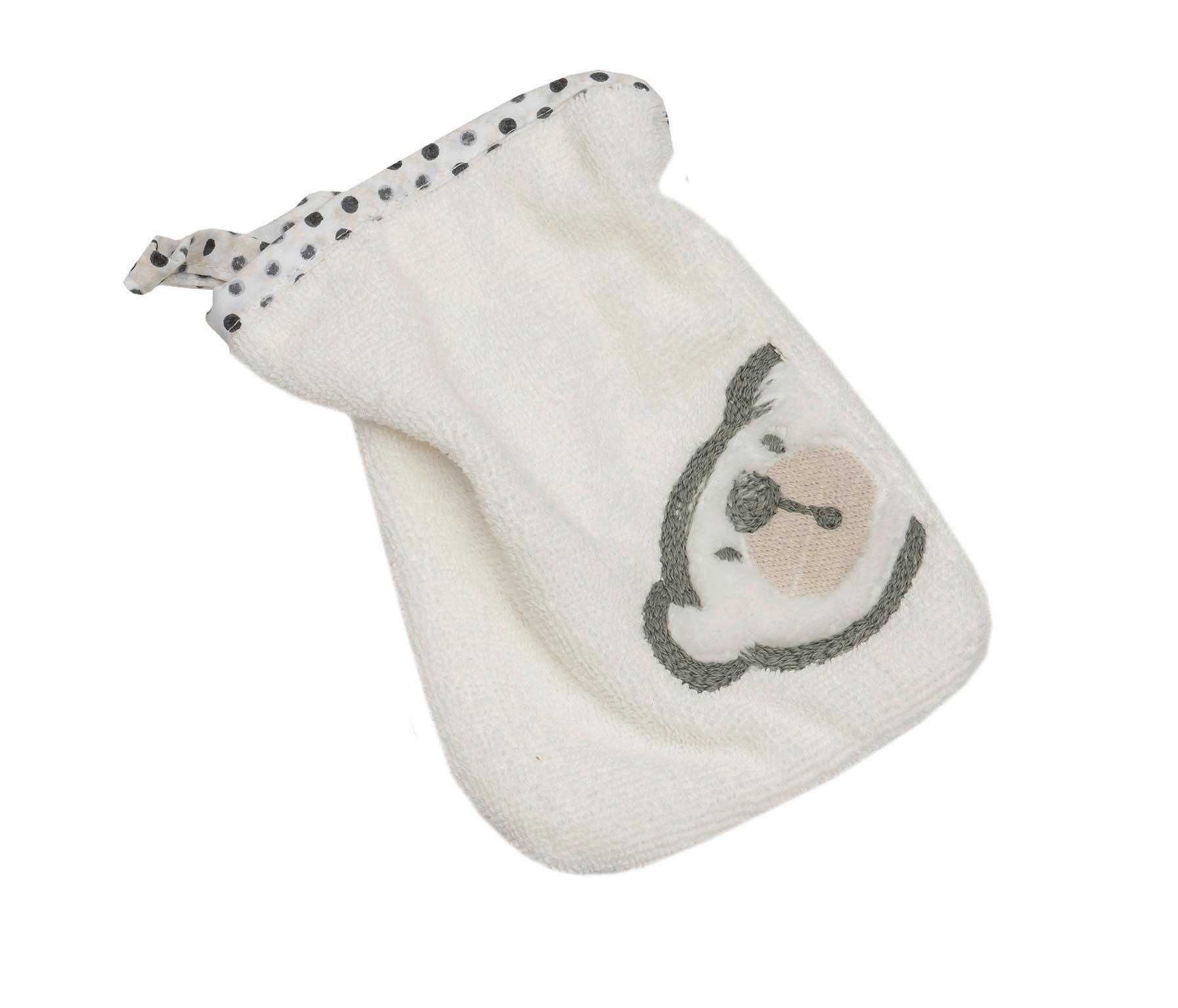 Bebe's Collection Waschlappen Big Willi Creme, Grau 15x22 cm