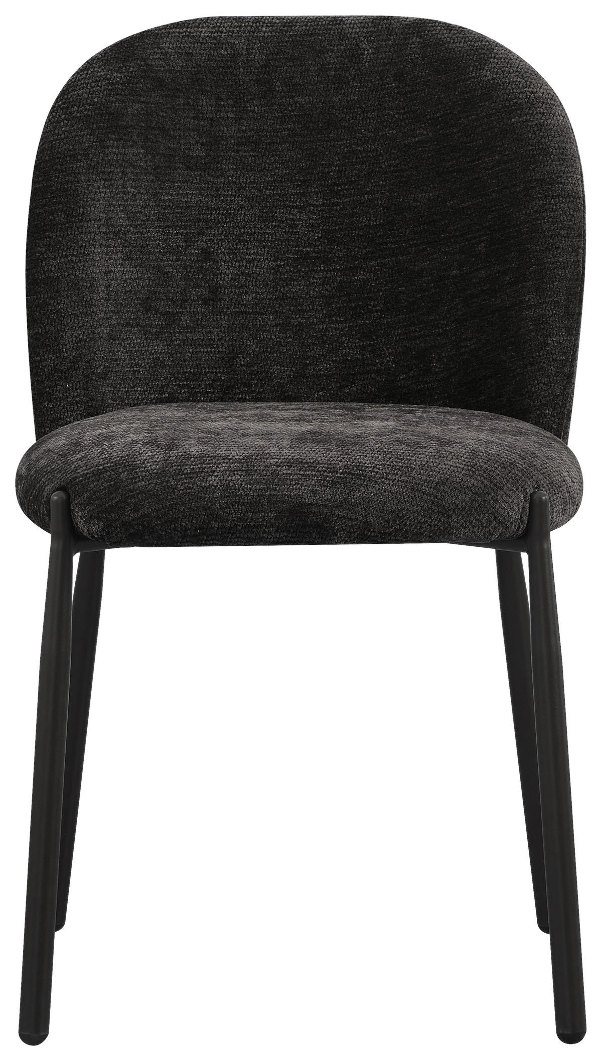 STUHL  Stoffauswahl Struktur  - Schwarz, Design, Textil/Metall (46/80/60cm) - Stylife