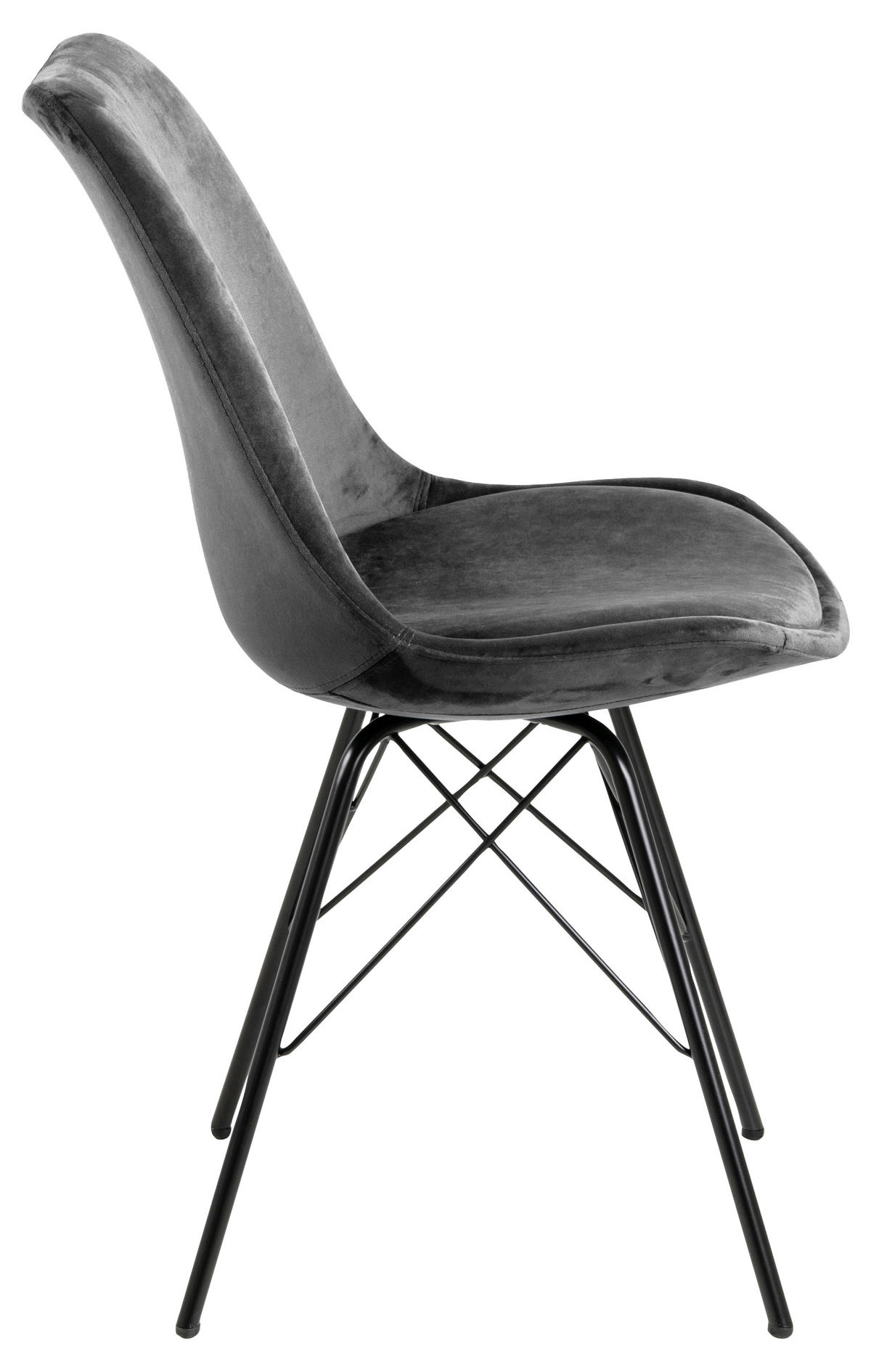 STOLIČKA, 48,5/85,5/54 cm - čierna/tmavosivá, Trend, kov/textil (48,5/85,5/54cm) - Carryhome