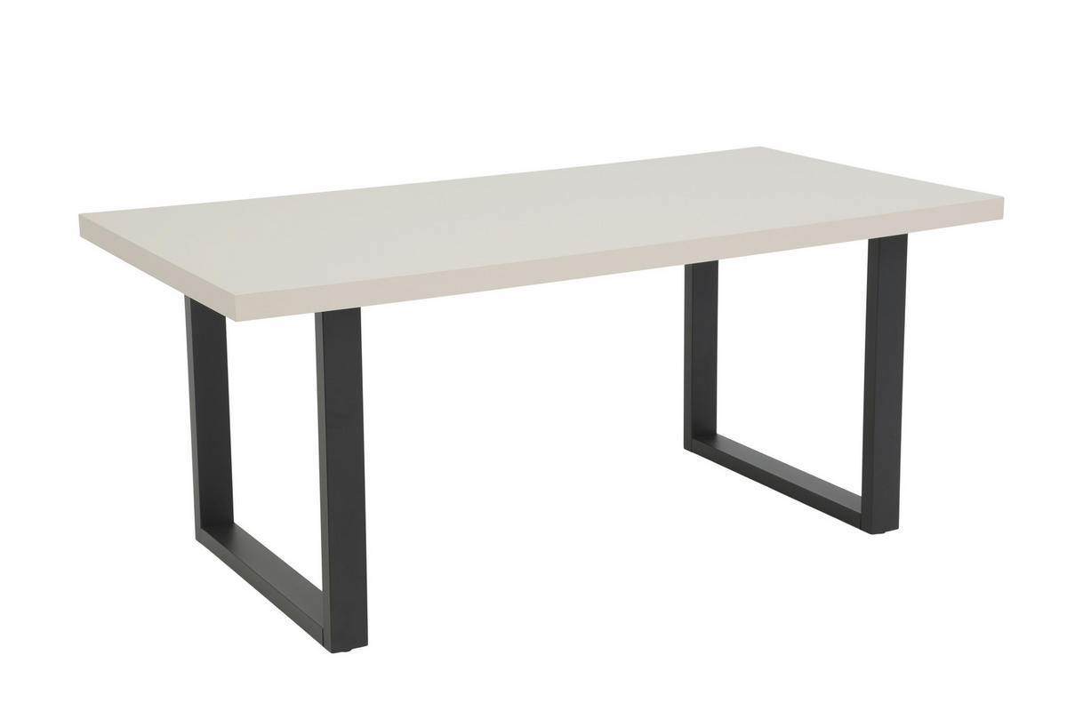 ESSTISCH Schwarz, Kaschmir rechteckig   - Kaschmir/Schwarz, MODERN, Holzwerkstoff/Metall (180/76/90cm) - MID.YOU