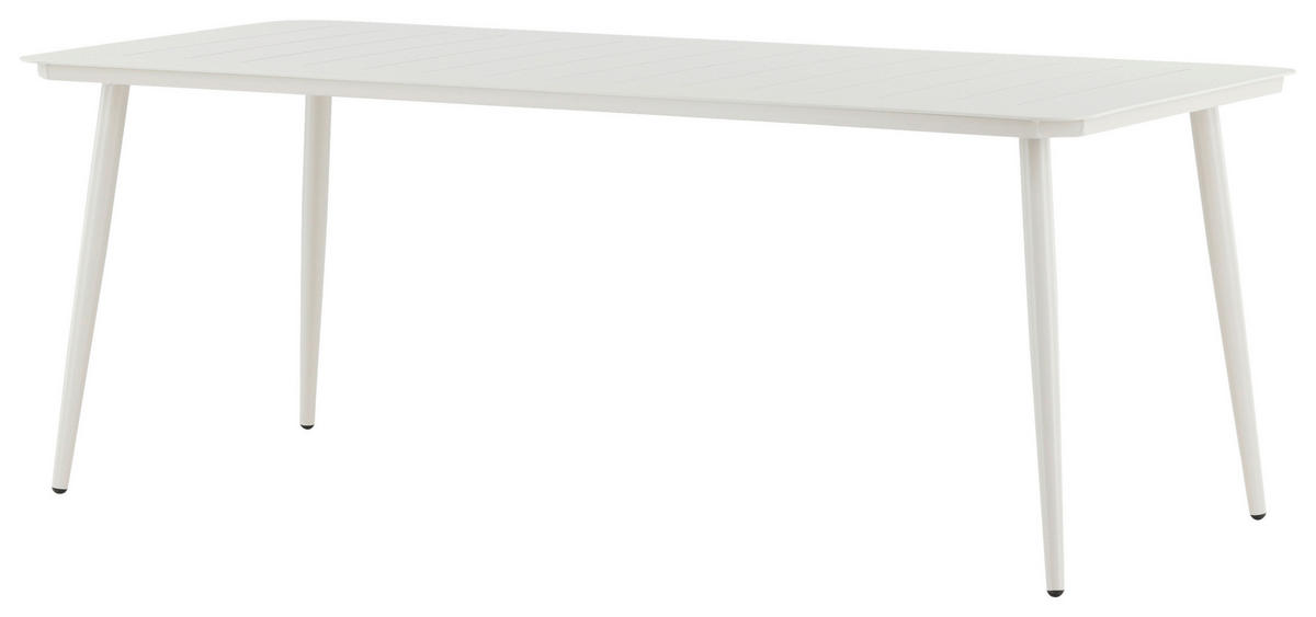UTEBORD metall rektangulär  - beige, Klassisk, metall (200/90/75cm) - Gardenson